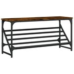 vidaXL Étagère à chaussures chêne fumé 90x30x45 cm bois d'ingénierie
