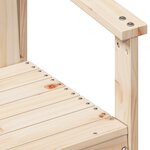 vidaXL Salon de jardin 3 Pièces bois massif de pin