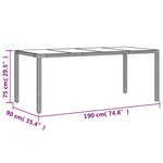 vidaXL Ensemble à manger de jardin et coussins 9 Pièces beige rotin verre