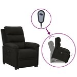 vidaXL Fauteuil Noir Tissu