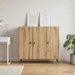 vidaXL Buffet Chêne artisanal 89 x 34 5 x 80 cm Bois d'ingénierie