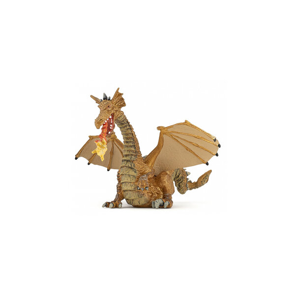 39095 Dragon or avec flamme