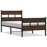 vidaXL Cadre de lit sans matelas avec tête de lit pied de lit 75x190cm
