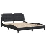 vidaXL Cadre de lit sans matelas Zadar noir 160x200 cm similicuir