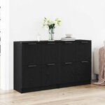 vidaXL Buffet 2 Pièces Chêne noir 60 x 30 x 70 cm Bois d'ingénierie