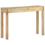 vidaXL Table console 110x30x75 cm bois de manguier massif blanchi