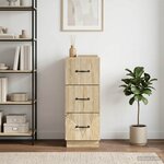 vidaXL Armoire à tiroirs 33 x 34 5 x 87 cm Bois d'ingénierie