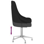 Vidaxl chaise pivotante de salle à manger noir tissu