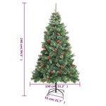 vidaXL Sapin de Noël artificiel avec pommes de pin et baies 240 cm