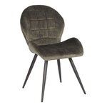 LABEL51 Chaises à manger lot de 2 Sil 51x64x87 cm vert velours
