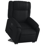 vidaXL Fauteuil inclinable Noir Similicuir