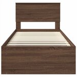 vidaXL Cadre de lit Chêne brun 100 x 200 cm Bois d'ingénierie