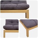 vidaXL Unité de canapé du milieu Acacia Clair et Gris Foncé