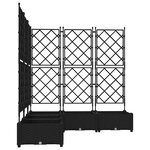 vidaXL Jardinière avec Trellis 5 Pièces Noir 120x120x125.5 cm
