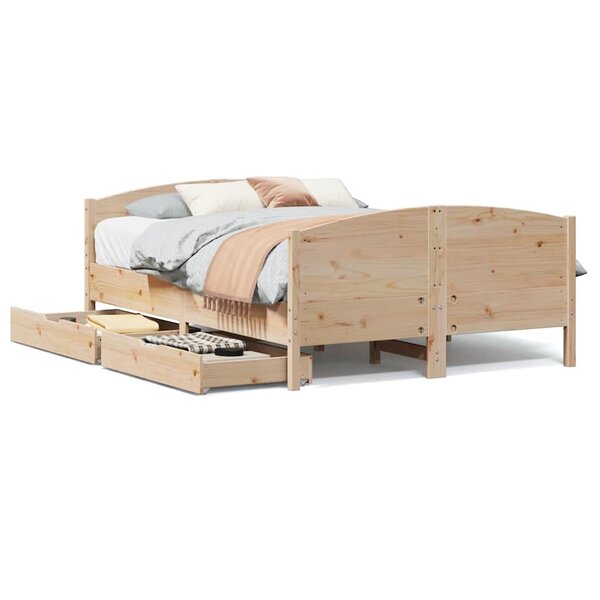 vidaXL Cadre de lit sans matelas 120x200 cm bois de pin massif