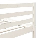 vidaXL Cadre de lit sans matelas blanc bois massif 140x190 cm