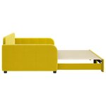vidaXL Lit de jour avec lit gigogne jaune 100x200 cm velours