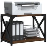 vidaXL Support d'imprimante à 2 niveaux chêne marron 44x26x31 5 cm