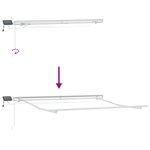 Auvent Rétractable Manuel vidaXL avec LED Vert et Blanc 300x250 cm