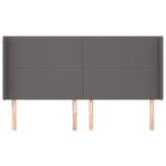 vidaXL Tête de lit avec oreilles Gris 183x16x118/128 cm Similicuir