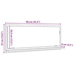 vidaXL Armoire à miroir de salle de bain gris béton bois d'ingénierie