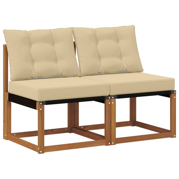 vidaXL 2 Pièce Canapé du milieu extérieur