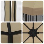 vidaXL Abri de jardin avec parois 3 x 3 m Beige Polyester et Acier