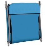 vidaXL Chaises longues pliables 2 Pièces Acier et tissu Bleu