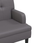 vidaXL Banc avec dossier gris 112x65 5x75 cm similicuir