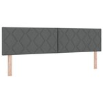 vidaXL Lit box spring avec matelas & LED gris foncé 180x200 cm tissu