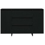 vidaXL Buffet Chêne noir 120 x 41 x 75 cm Bois d'ingénierie