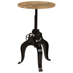 vidaXL Table de bar Bois de manguier massif 60 x (76-110) cm
