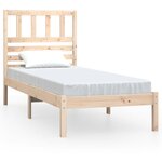 vidaXL Cadre de lit Bois de pin massif 90x200 cm
