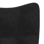 vidaXL Chaise de relaxation avec repose-pied Noir Velours