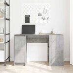 vidaXL Bureau gris béton 120x42x76 cm bois d'ingénierie