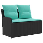 vidaXL Sofa de jardin avec accoudoirs et sofa d'angle 2 Pièce Rotin PE