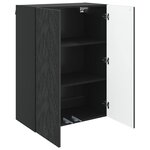 vidaXL Armoire Murale 66 x 34 5 x 90 cm Bois d'ingénierie Noir