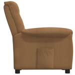 vidaXL Fauteuil inclinable Taupe Tissu microfibre