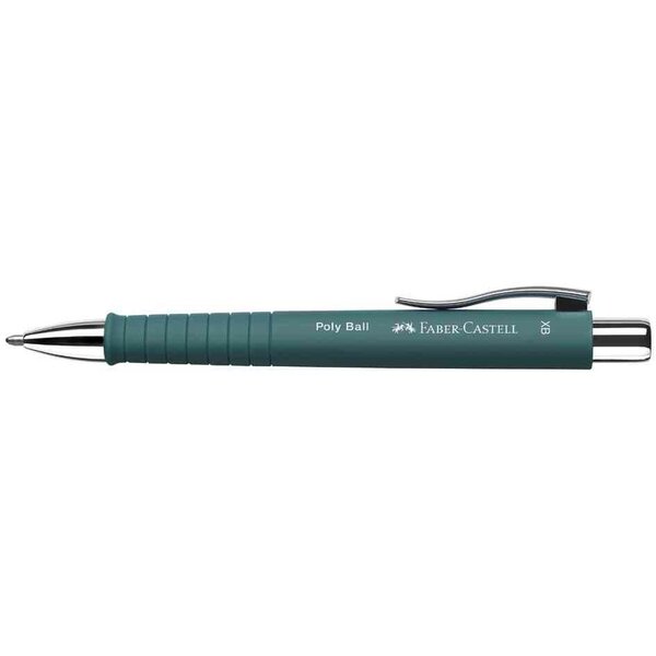 Stylo-bille rétractable POLY BALL XB  émeraude FABER-CASTELL