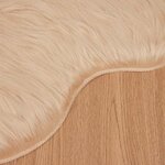 vidaXL Tapis en Peau de Mouton Synthétique Beige 50 x 80 cm Polyester