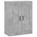 vidaXL Buffet haut Gris béton 69 5x34x180 cm Bois d'ingénierie