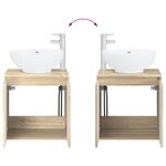 vidaXL Vanité de lavabo mural Chêne Sonoma 49 5 x 44 5 x 65 cm