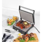 SALTER XL Health and Panini Grill - 2200W - 2 surfaces de cuisson - Bac d'égouttement - Contrôle de la température