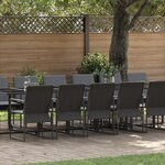 Ensemble de jardin de 22 pièces vidaXL avec coussins en acier et textilène