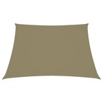 vidaXL Voile de parasol Tissu Oxford trapèze 4/5x4 m Beige