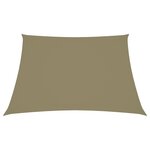 vidaXL Voile de parasol Tissu Oxford trapèze 4/5x4 m Beige