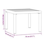 vidaXL Table basse de jardin noir 55x55x39 5 cm acier enduit de poudre