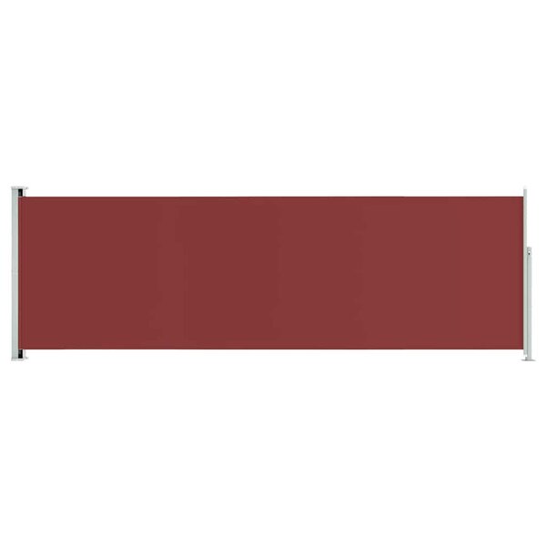vidaXL Auvent latéral rétractable de patio 200x600 cm Rouge