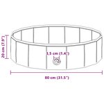 vidaXL Piscine pour enfants Rouge Ø 80 x 20 cm