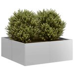 vidaXL Jardinière 80x80x30 cm acier galvanisé
